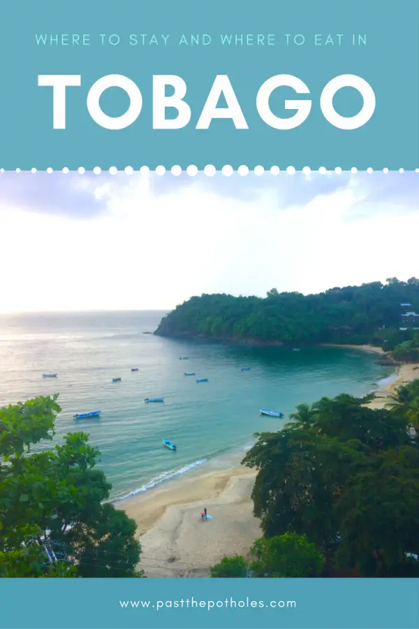 Where to stay in Tobago - image with a view of emerald Castara Bay.