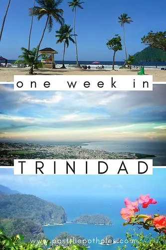 various panoramic views of Trinidad with text: One week in Trinidad