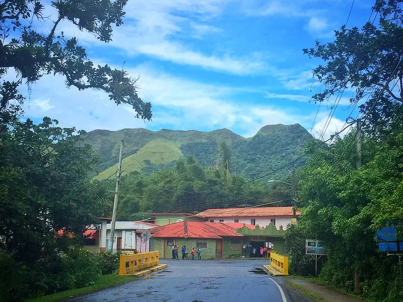 View of lady shaped mountains in El Valle, Panama