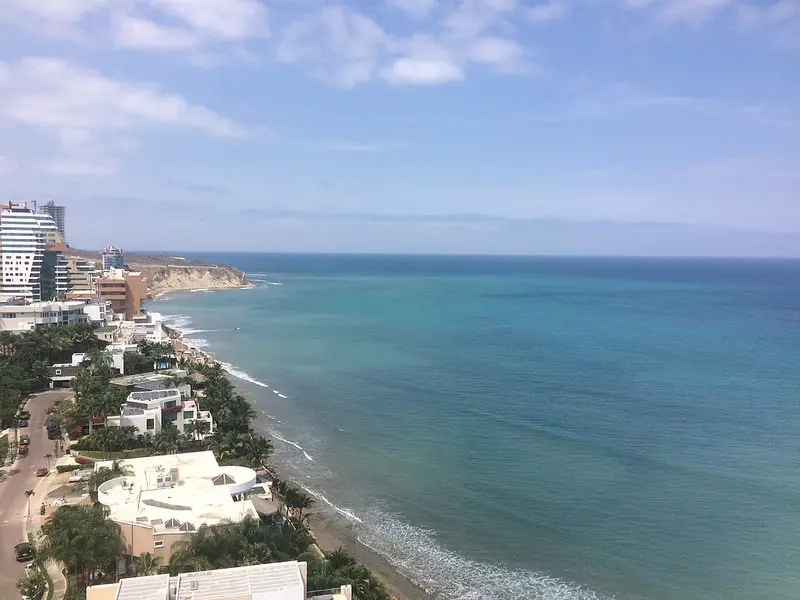 Ocean view from top floor condo in Manta, Ecuador