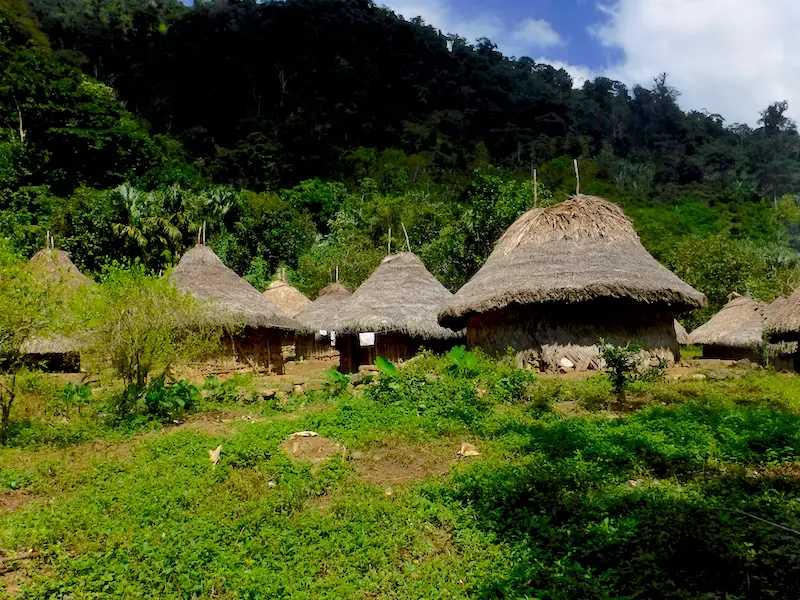 Indigenous Kogi village in Sierra Nevada, Colombia.