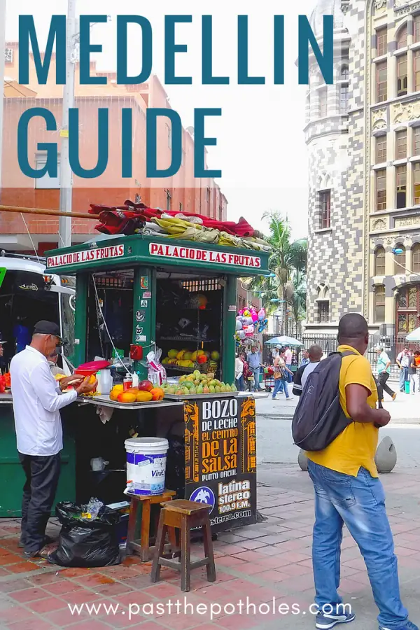 Fruit cart in Medellin - explore downtown during 3 days in Medellin guide.