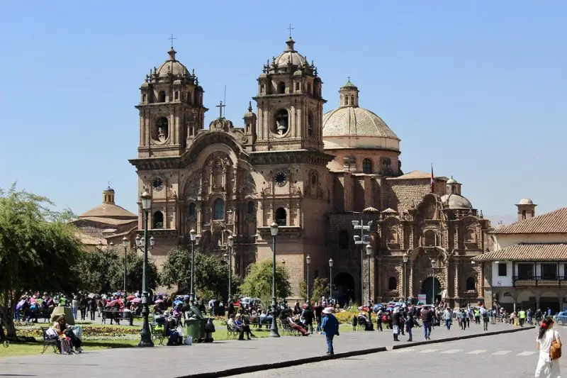 Church in main plaza of Cusco, Peru