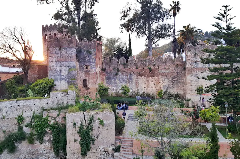 Sunset behind the casbah in Chefchaouen, Morocco.