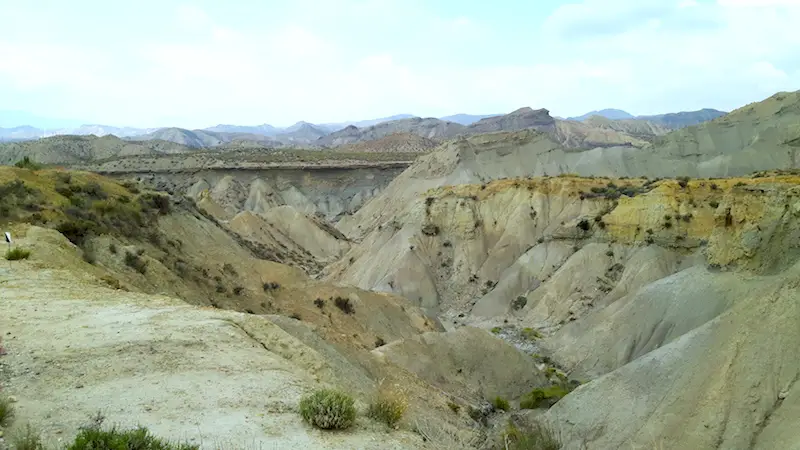 Viewpoint for western movie in Tabernas Desert, Almeria Spain.