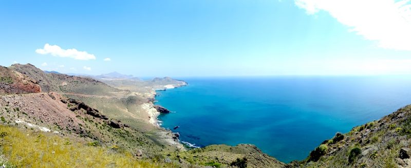 Cabo de Gata beaches in Spain - incredible clifftop views.