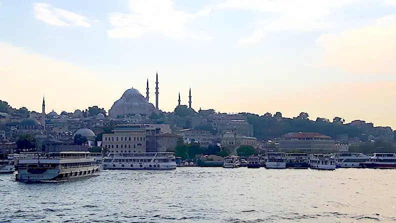 Istanbul skyline from Bosphorus