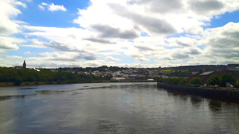 River in town of Derry-Londonderry, Northern Ireland.