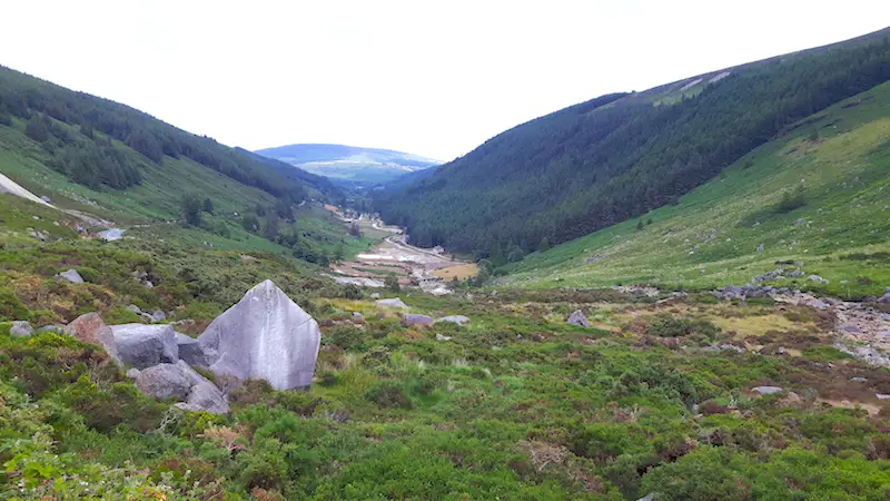 Valley view from Wicklow Gap, Ireland.