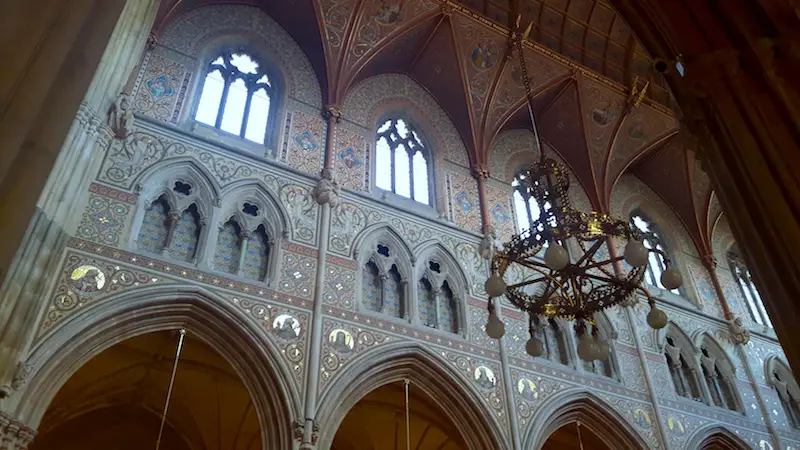 Elaborately decorated interior of St Patrick's Cathedral in Armagh, Northern Ireland.