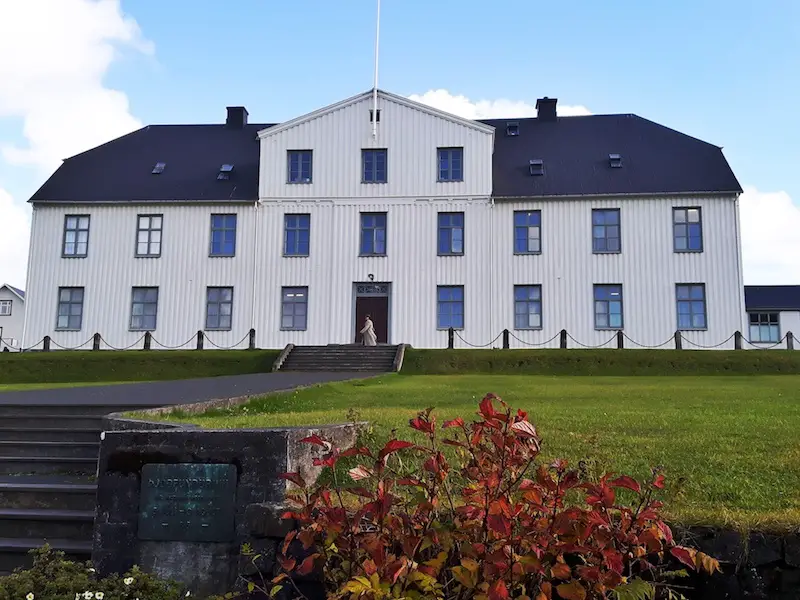 traditional white building in Reykjavik, Iceland