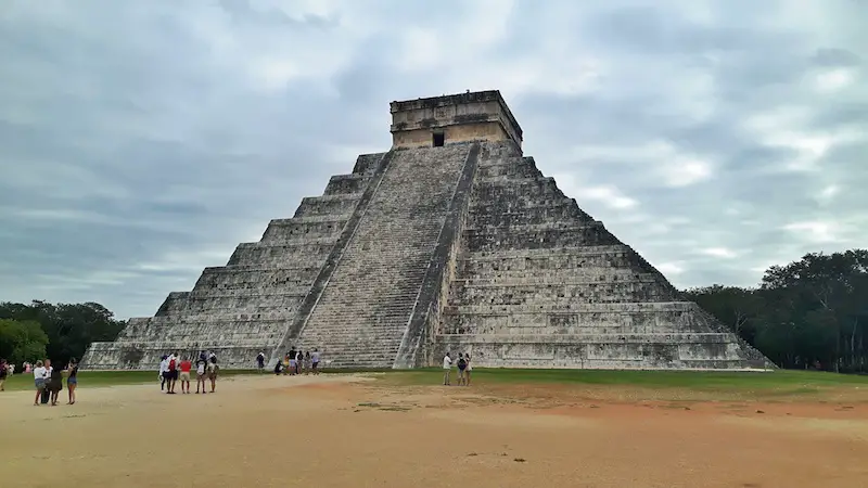 Main pyramid at Chichen Itza Maya ruins, Mexico