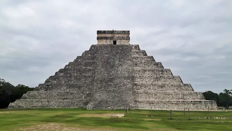 The great pyramid with no people - arriving early is one of the best tips for visiting Chichen Itza, Mexico.