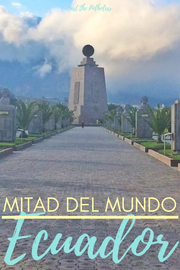 Stone monument on the equator line in Quito Ecuador.