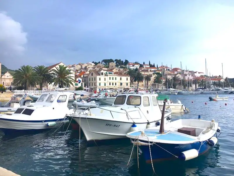 Boats in Split Harbour, Croatia.