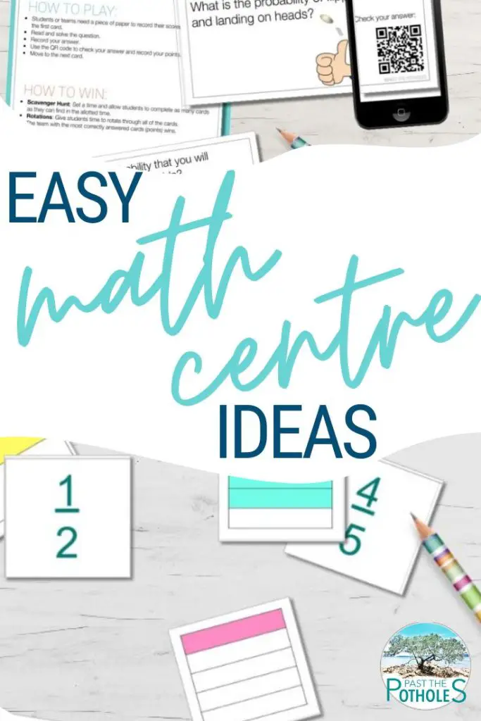 Click to save 9+ Easy Math Center Ideas for upper elementary students