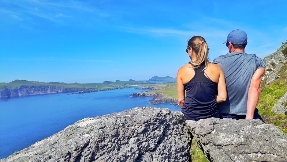 Past the Potholes in Ireland Dingle Peninsula viewpoint